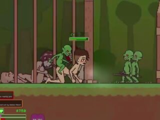 Captivity &vert; 舞台 3 &vert; 裸 女 survivor fights 她的 方法 通过 libidinous goblins 但 fails 和 得到 性交 硬 吞咽 liters 的 附带 &vert; 无尽 游戏 gameplay p3