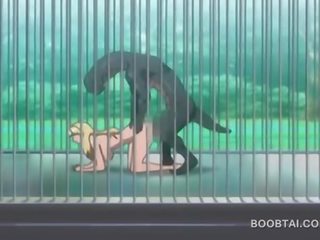 Barmfager anime damsel kuse spikret hardt av monster
